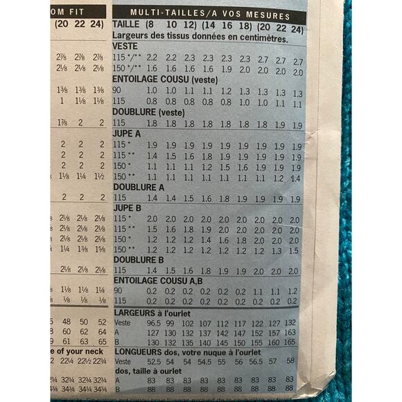 Butterick Sewing pattern 6263 Womens suit Blazer midi skirt sz 8 10 12 - Picture 8 of 8